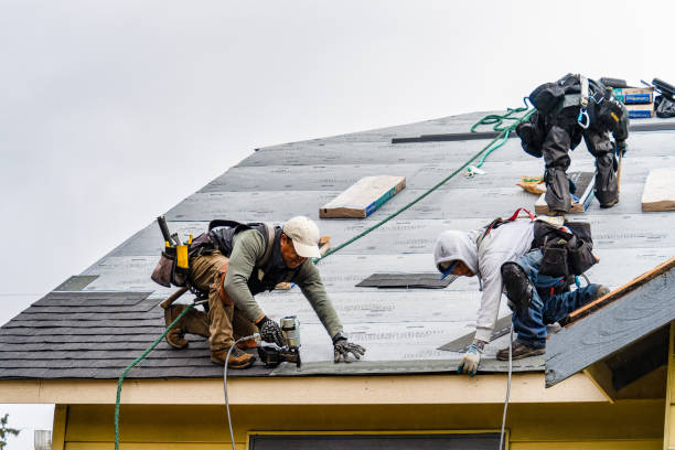 Professional Gutter Installation technician working in Advance, IN